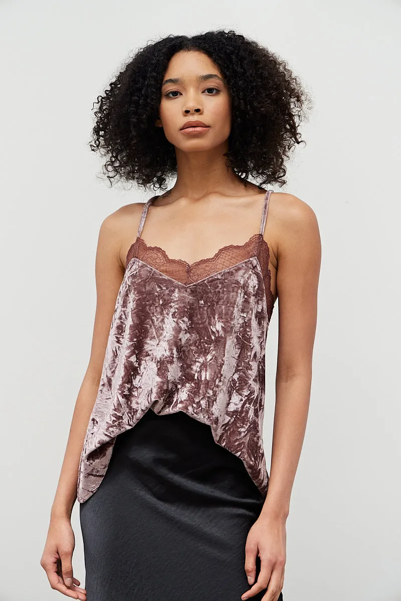 Blush Crushed Velvet Camisole