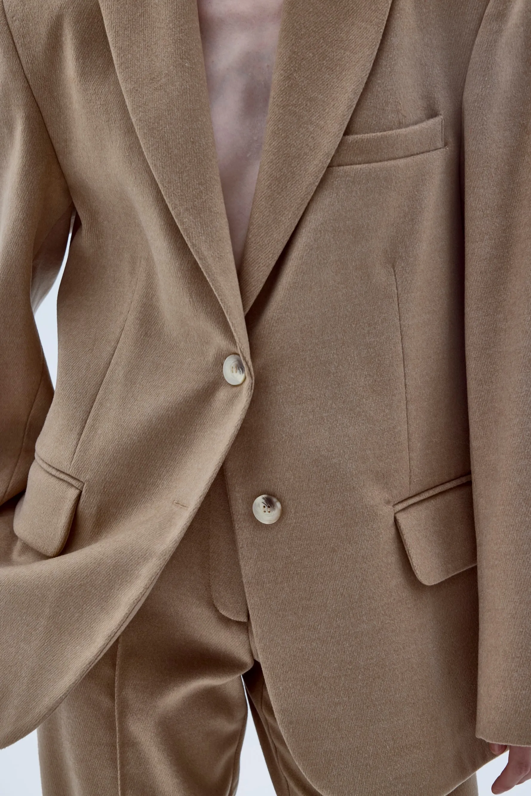 Boxy Blazer Jacket  in Camel