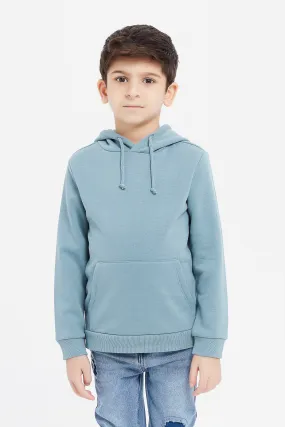 Boys Teal Hooded Sweatshirt