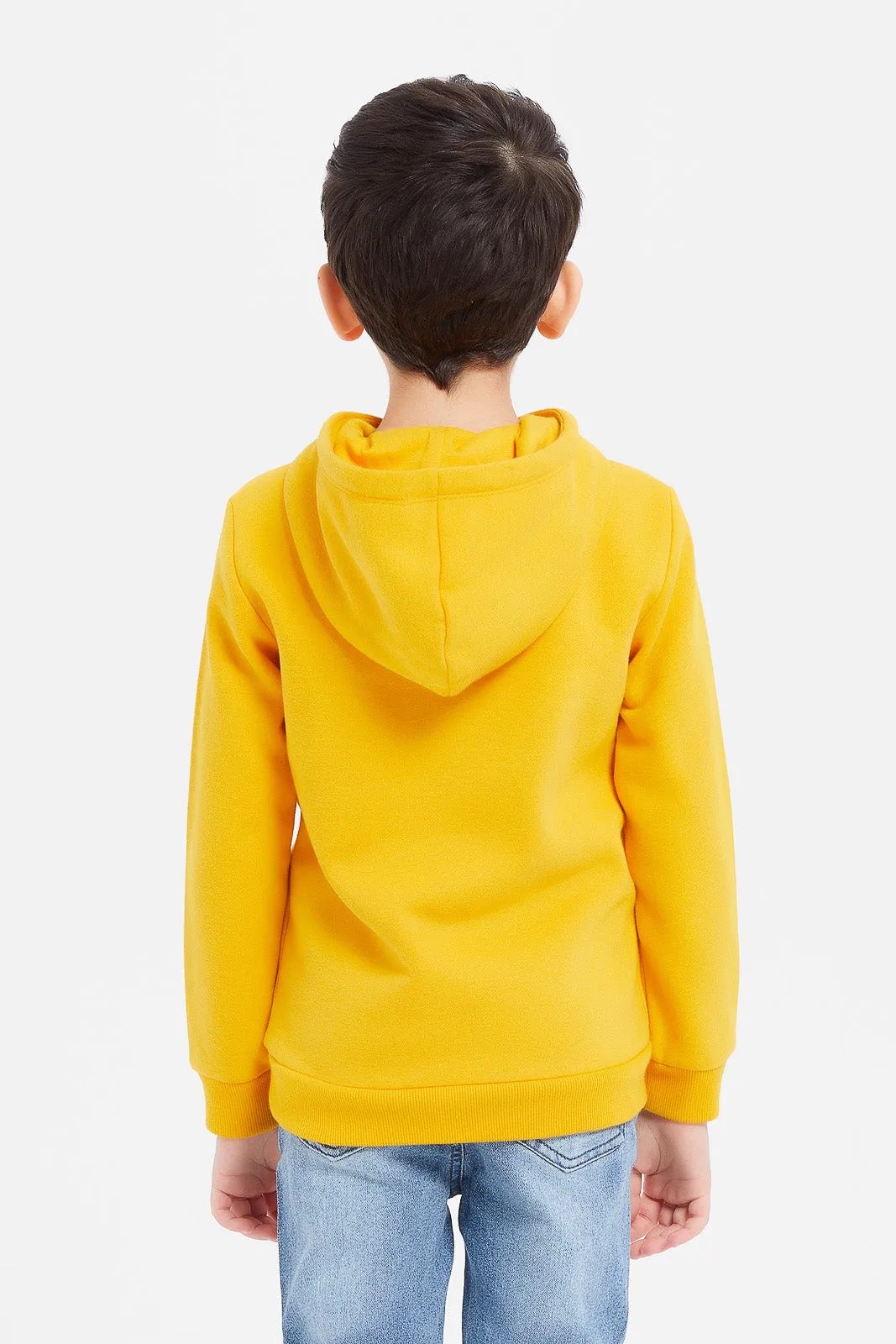 Boys Yellow Hooded Sweatshirt