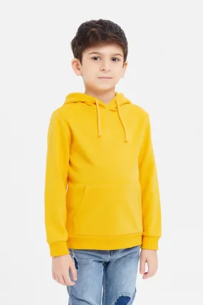 Boys Yellow Hooded Sweatshirt