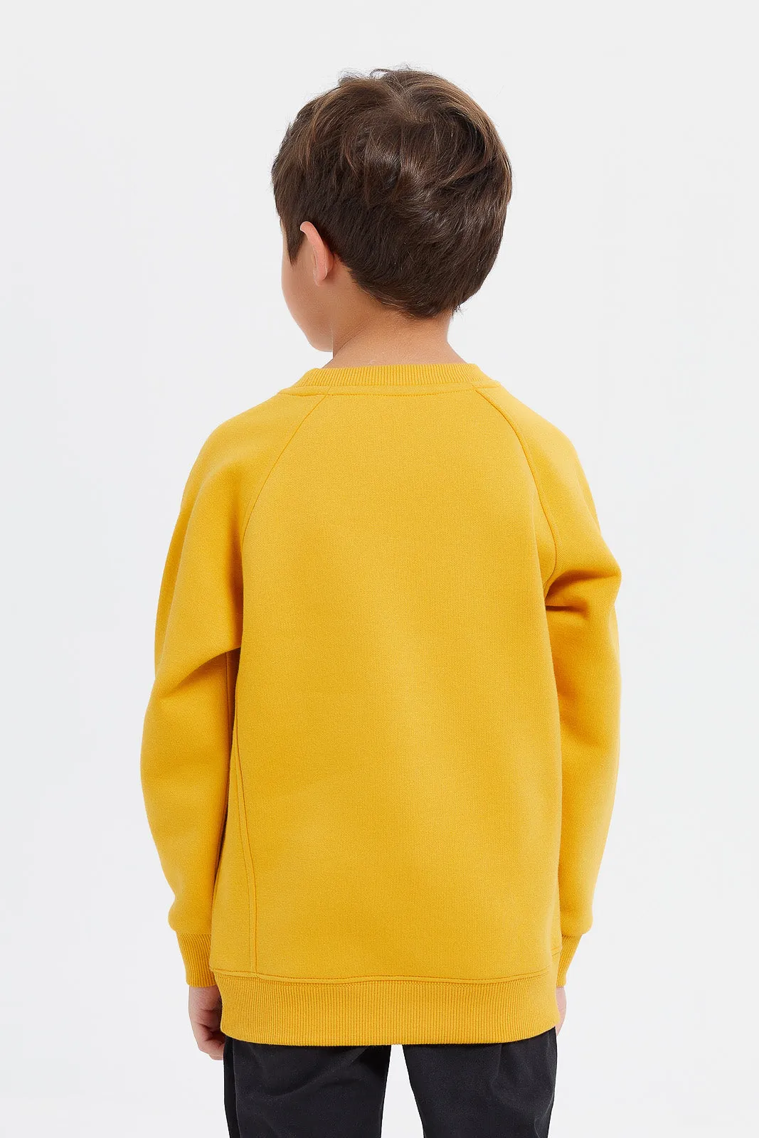 Boys Yellow London Embroidered Sweatshirt