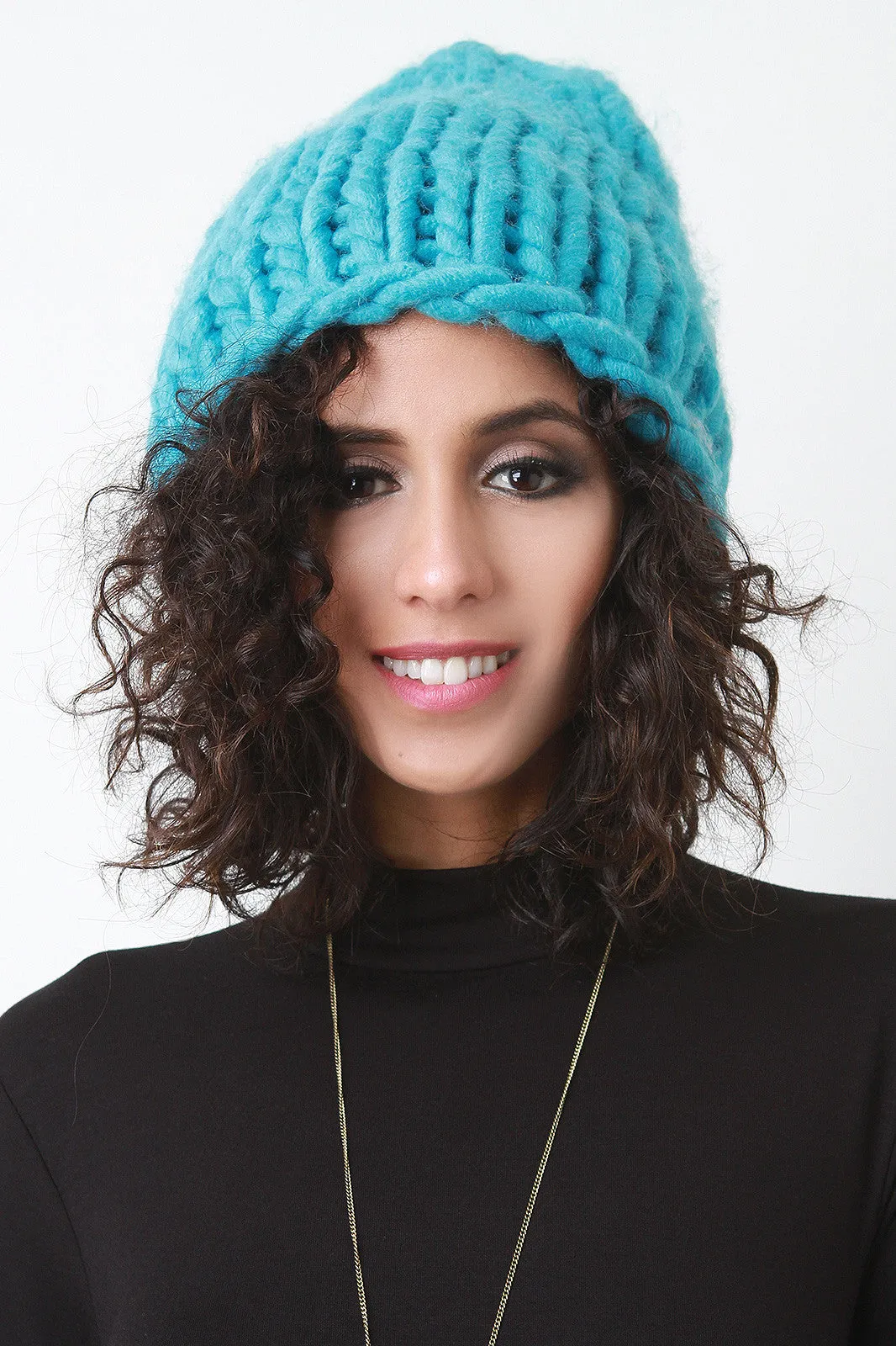 Bright Oversize Knit Beanie