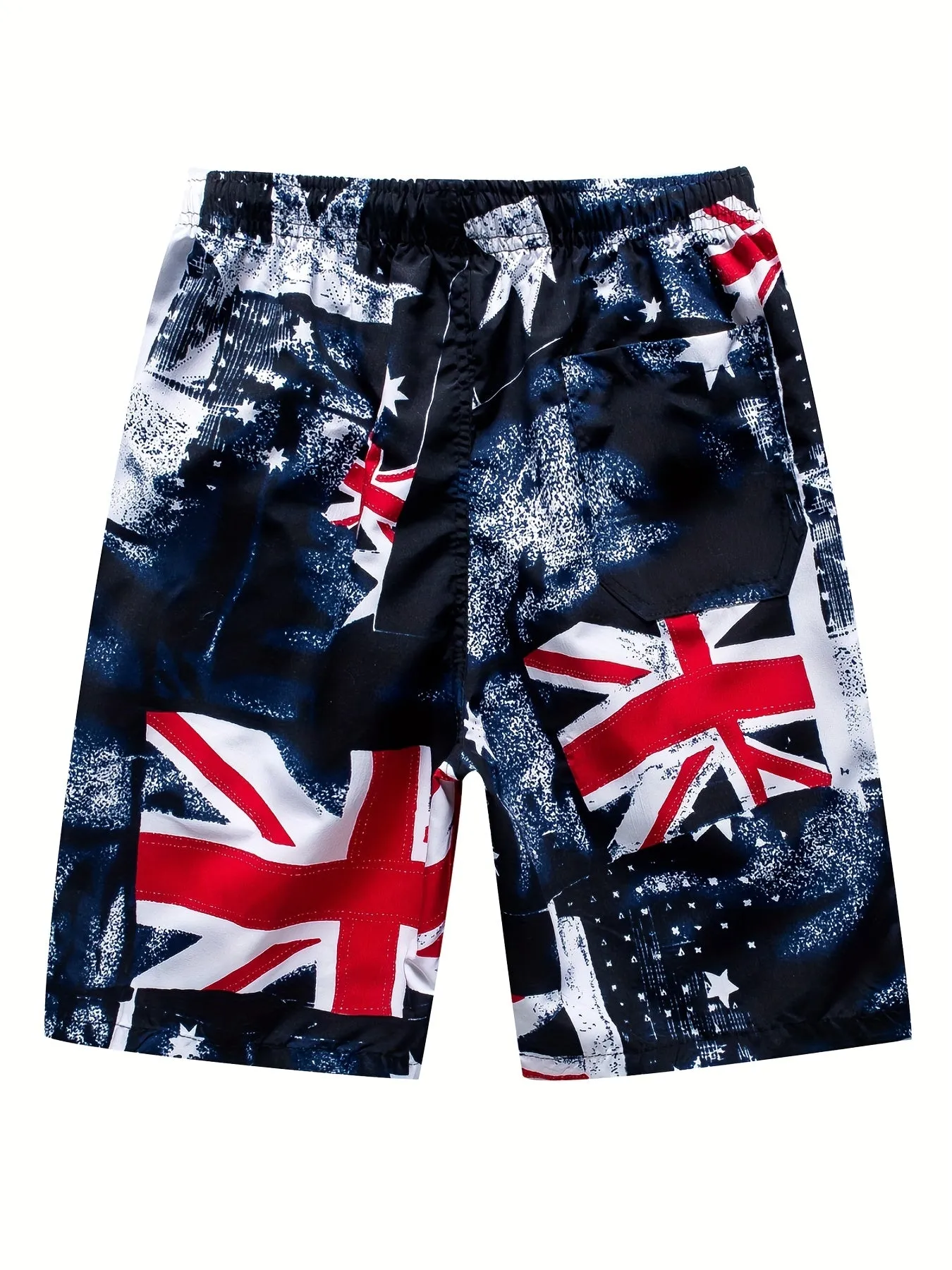 British Flag Quickdry Drawstring Swim Trunks  Beach Perfect