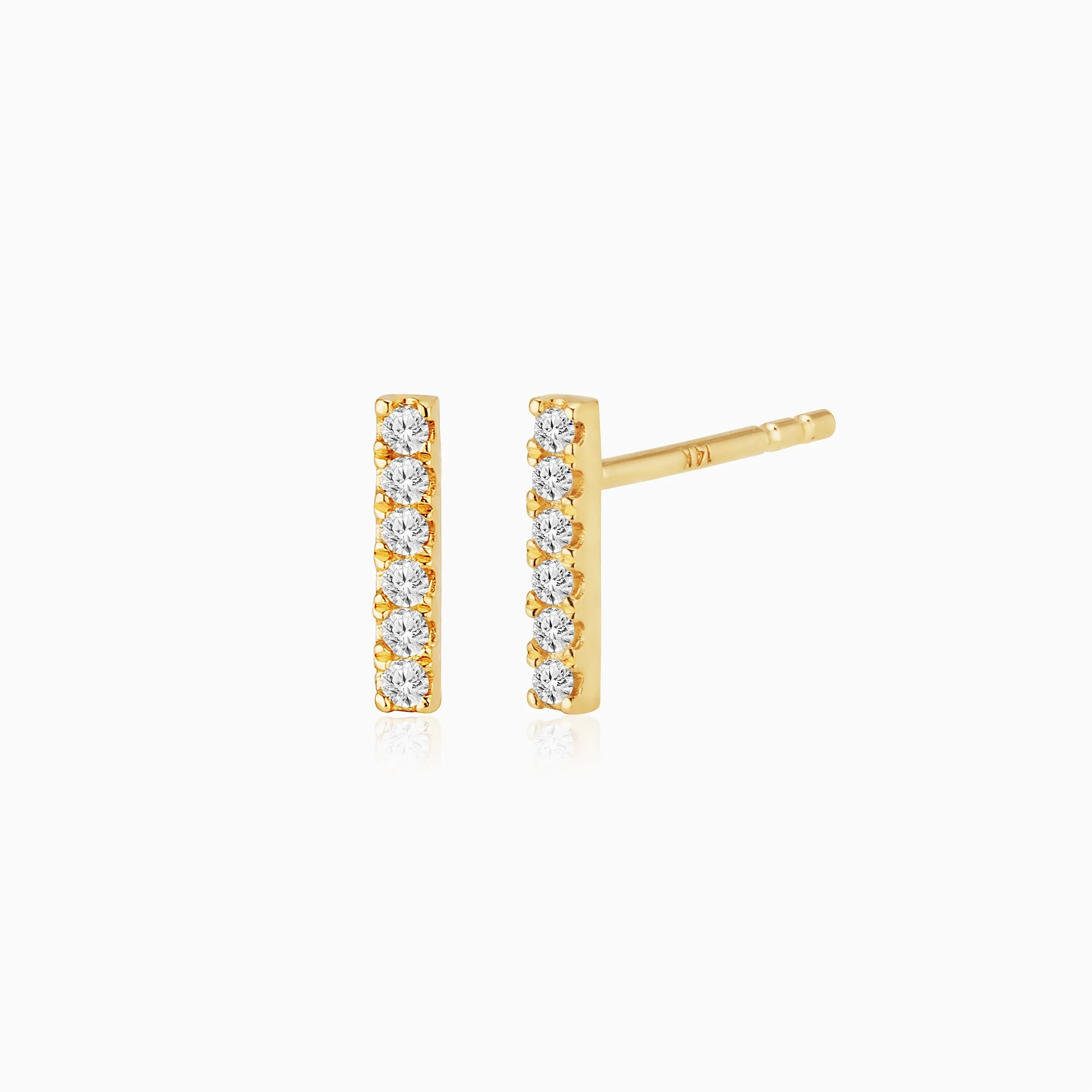 Brooklyn Bar Diamond Studs