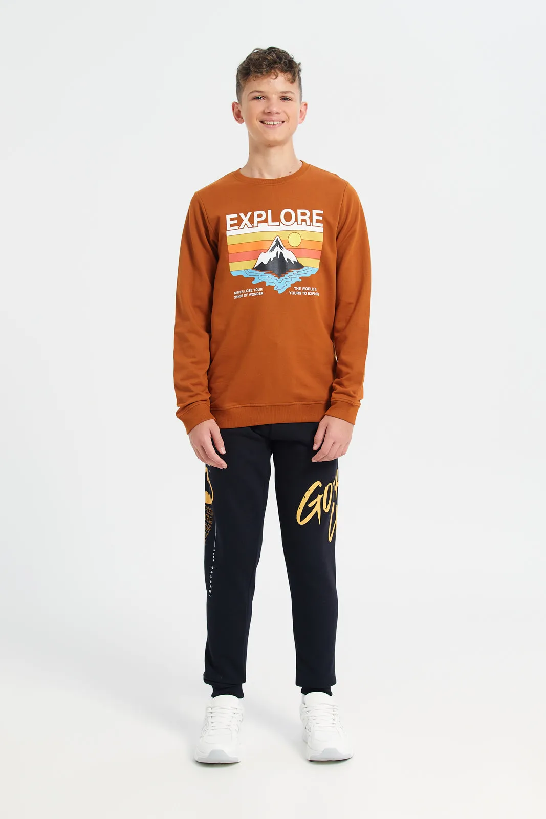 Brown Graphic Sweatshirt