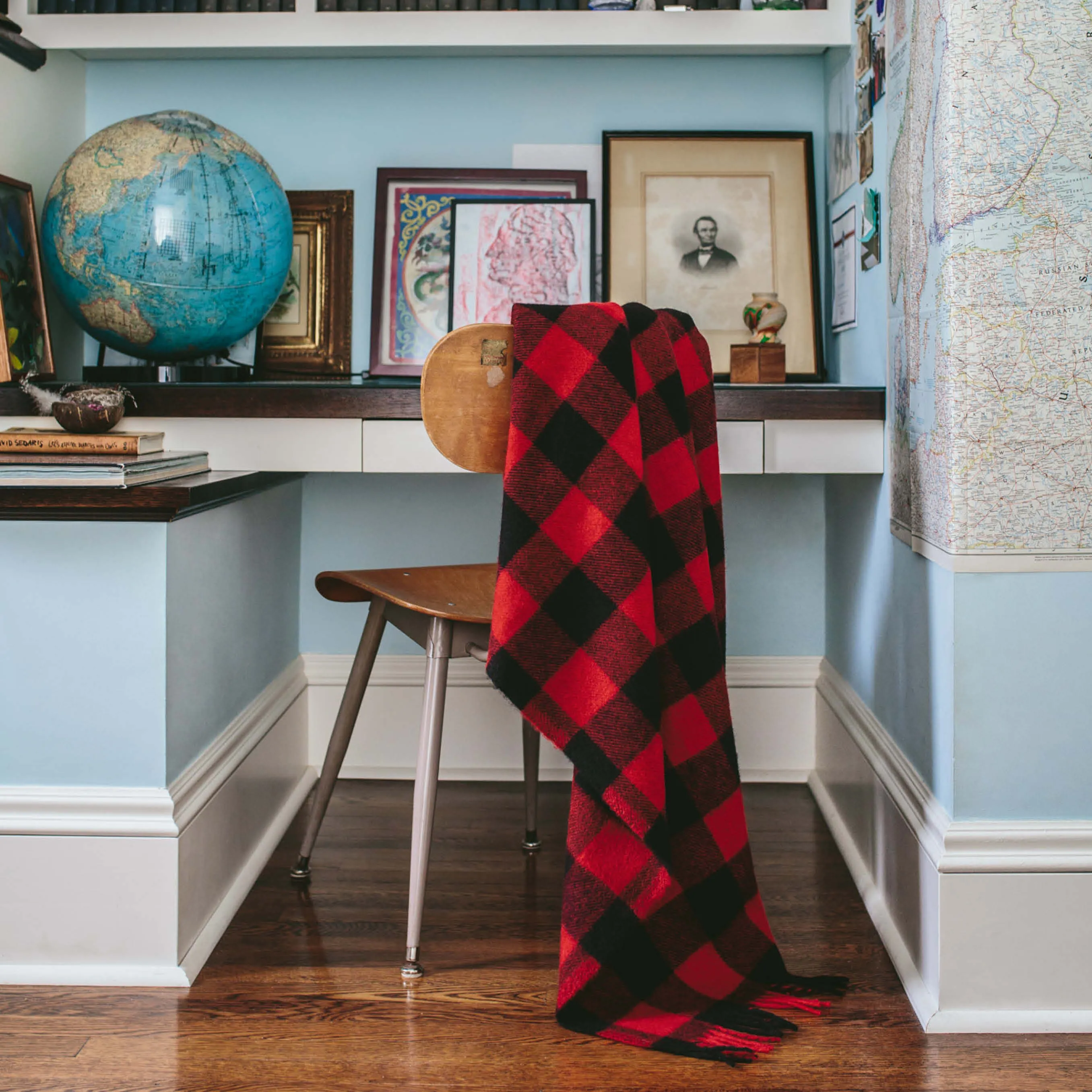 Buffalo Check Wool Throw Blanket