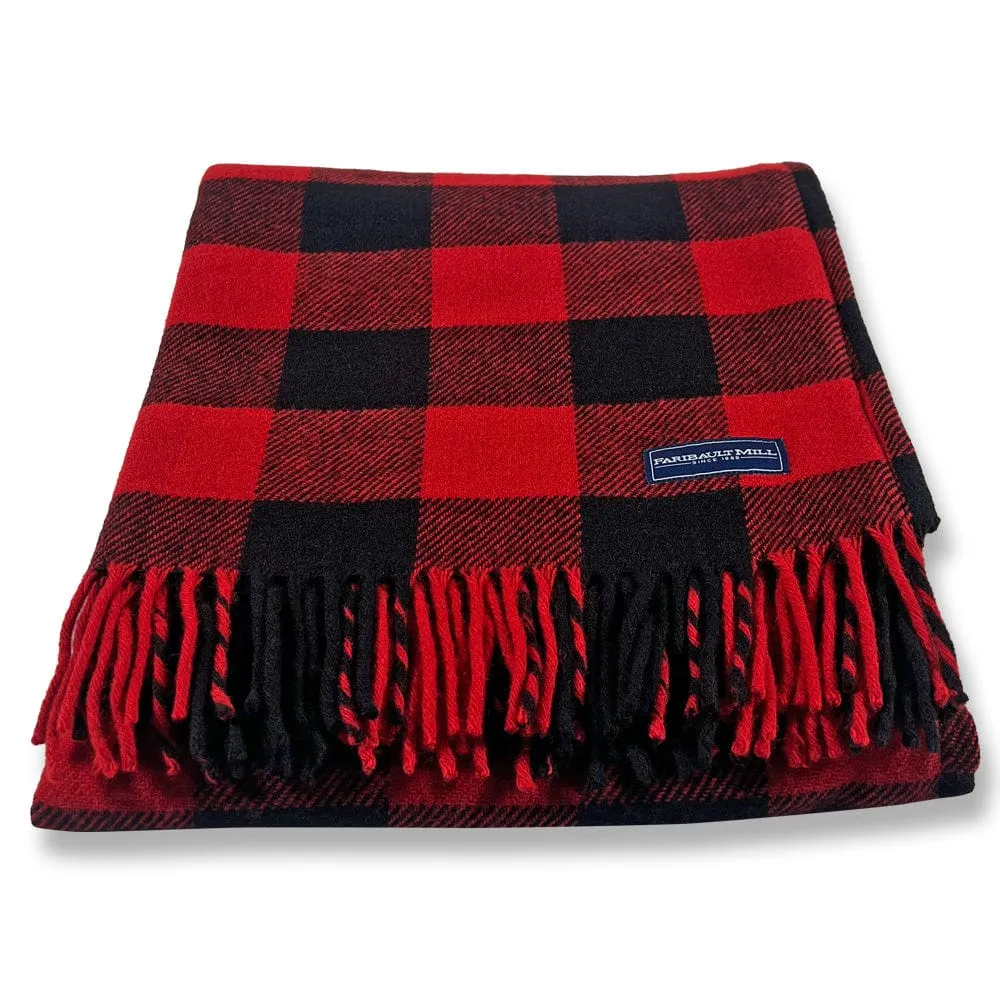 Buffalo Check Wool Throw Blanket