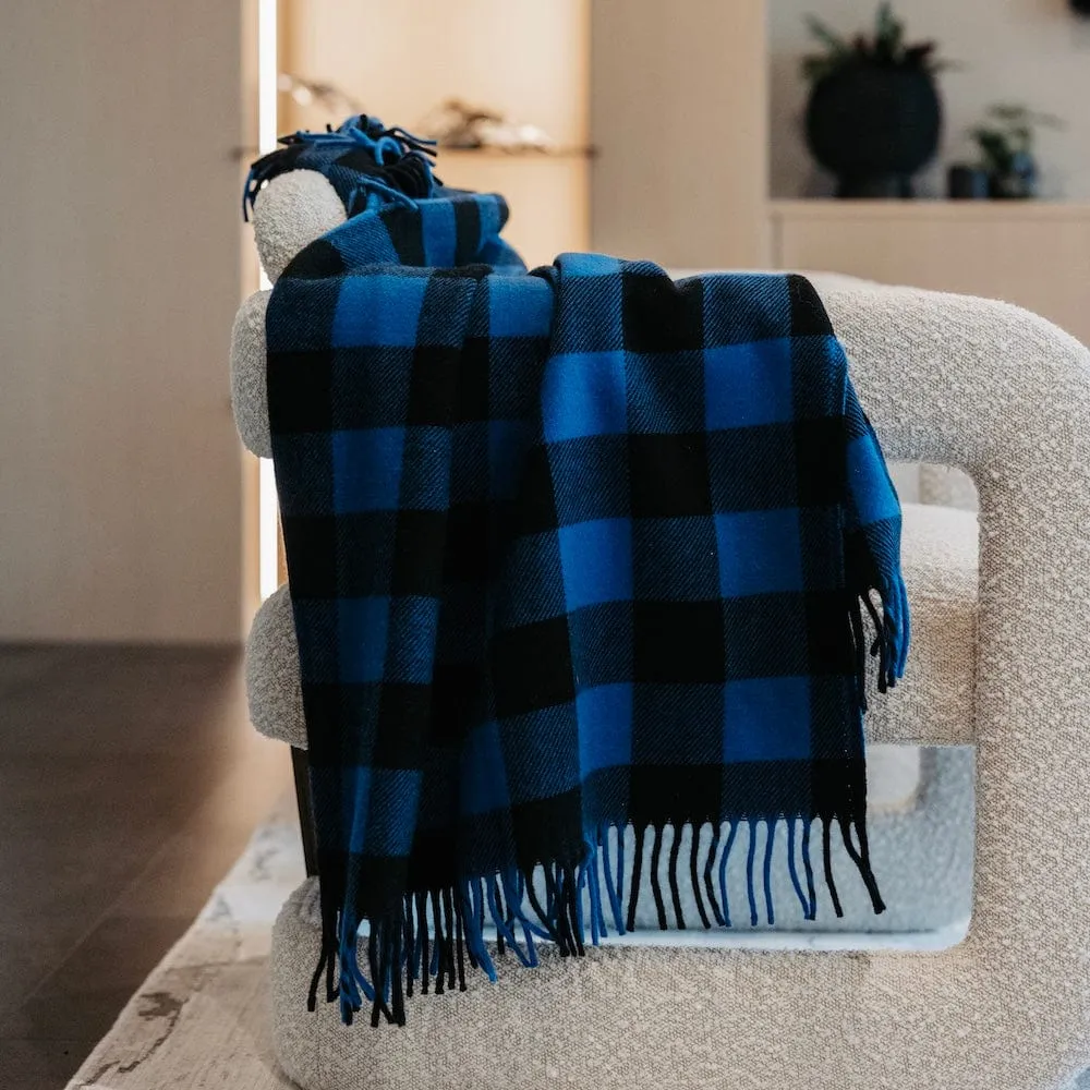 Buffalo Check Wool Throw Blanket