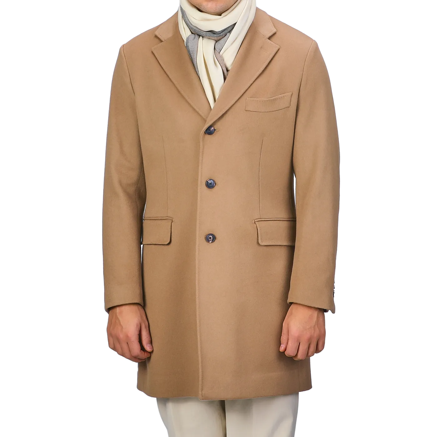 Camel Beige Loro Piana Wool Tailored Coat