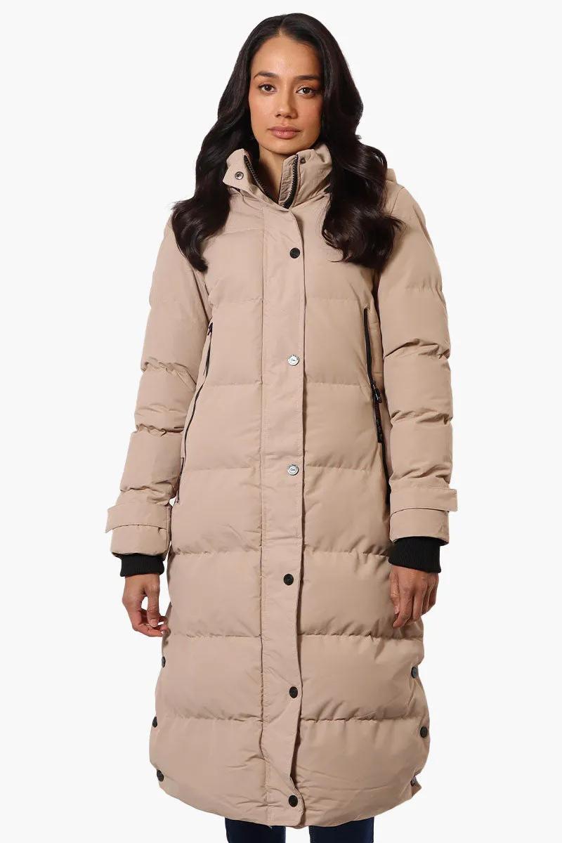 Canada Weather Gear Long Puffer Parka Jacket - Beige