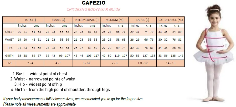 CAPEZIO CC101C GIRLS PRINCESS CAMISOLE LEOTARD