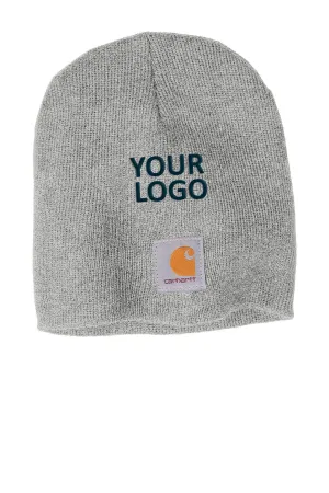 Carhartt Knit Branded Hats, Heather Grey