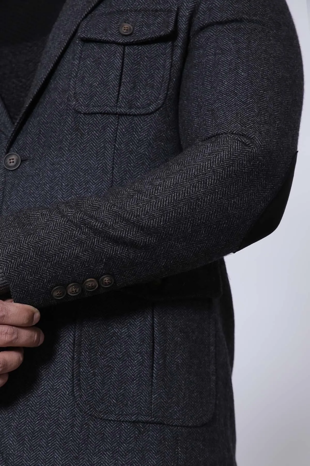 CASUAL COAT SLIM FIT CHARCOAL