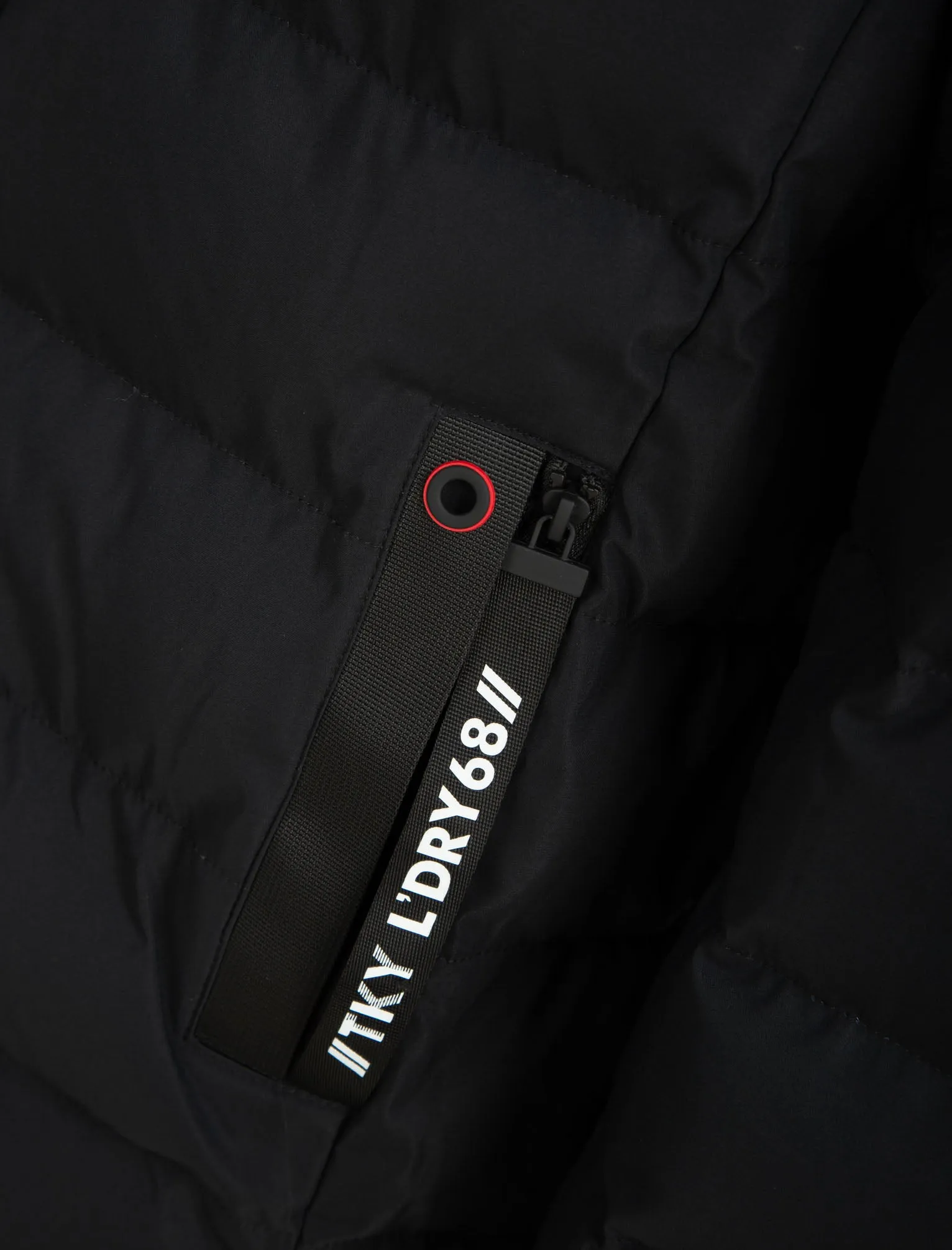 Chappin Quilted Puffer Coat with Hood In Jet Black - Tokyo Laundry