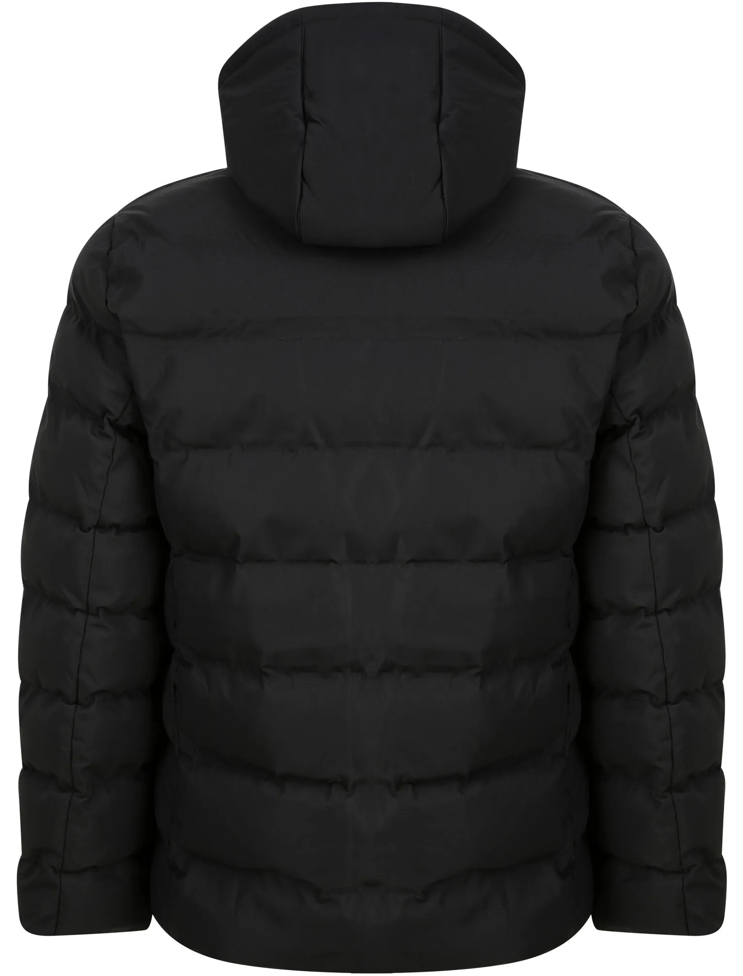 Chappin Quilted Puffer Coat with Hood In Jet Black - Tokyo Laundry