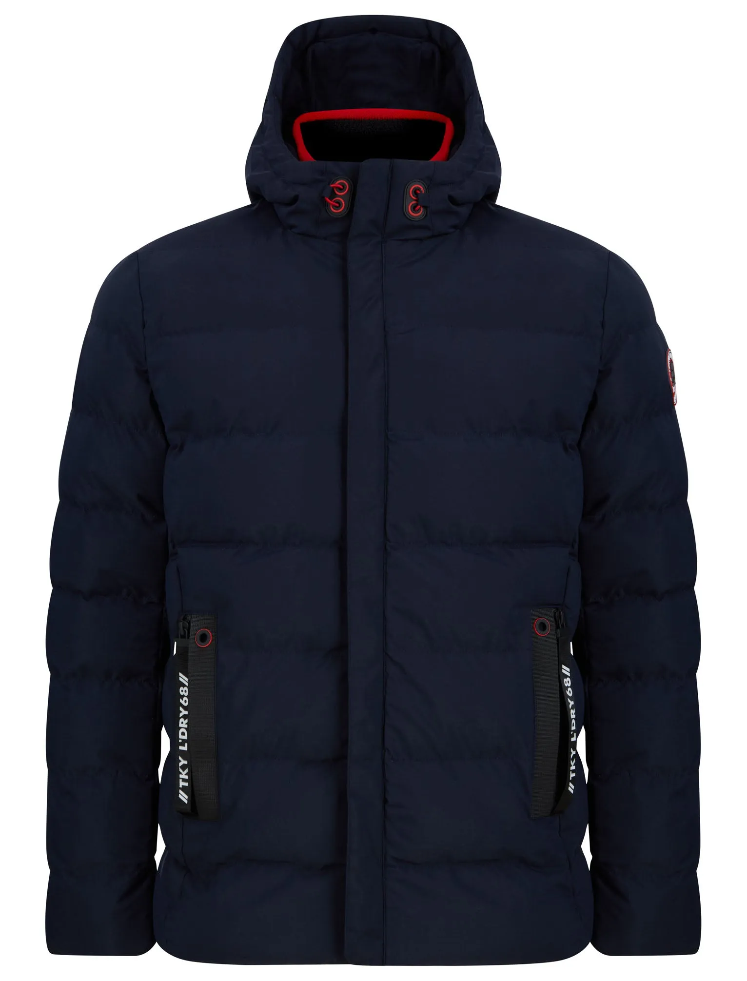 Chappin Quilted Puffer Coat with Hood In Sky Captain Navy - Tokyo Laundry