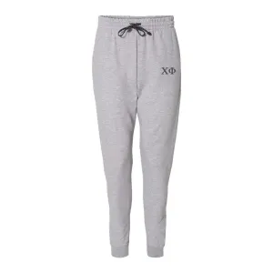 Chi Phi Heather Grey Contrast Joggers