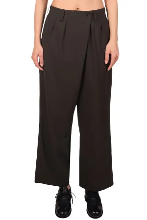 Chocolate High Waist Wool Trousers