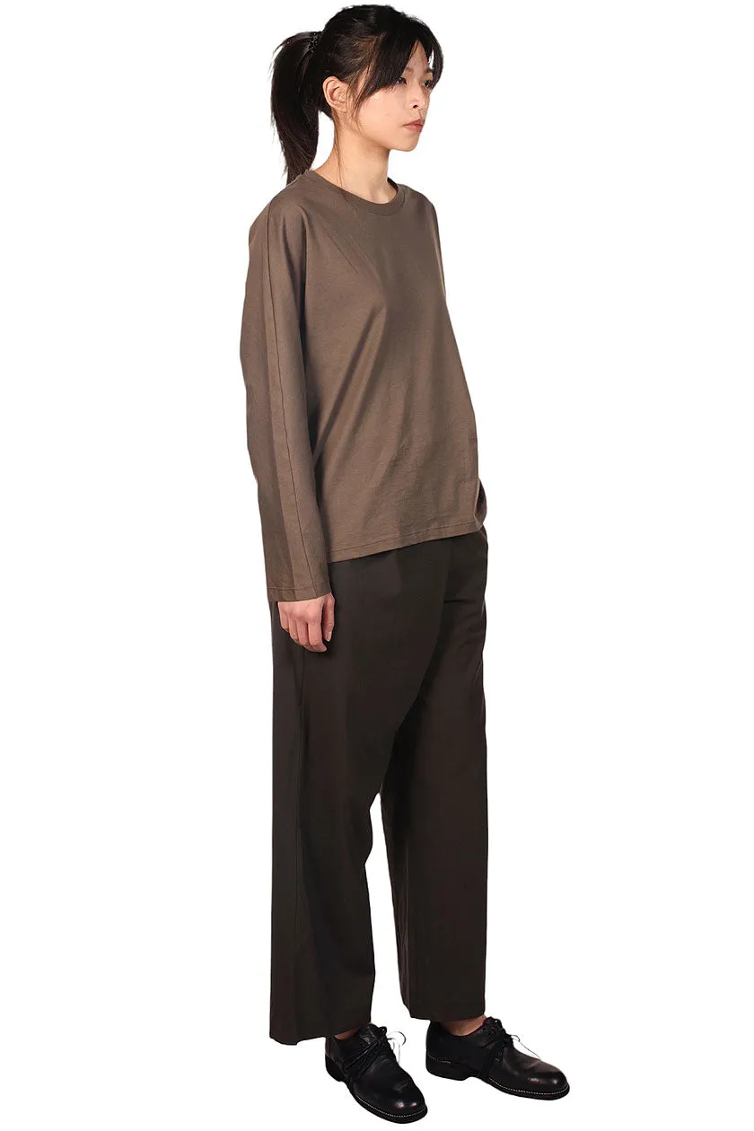 Chocolate High Waist Wool Trousers