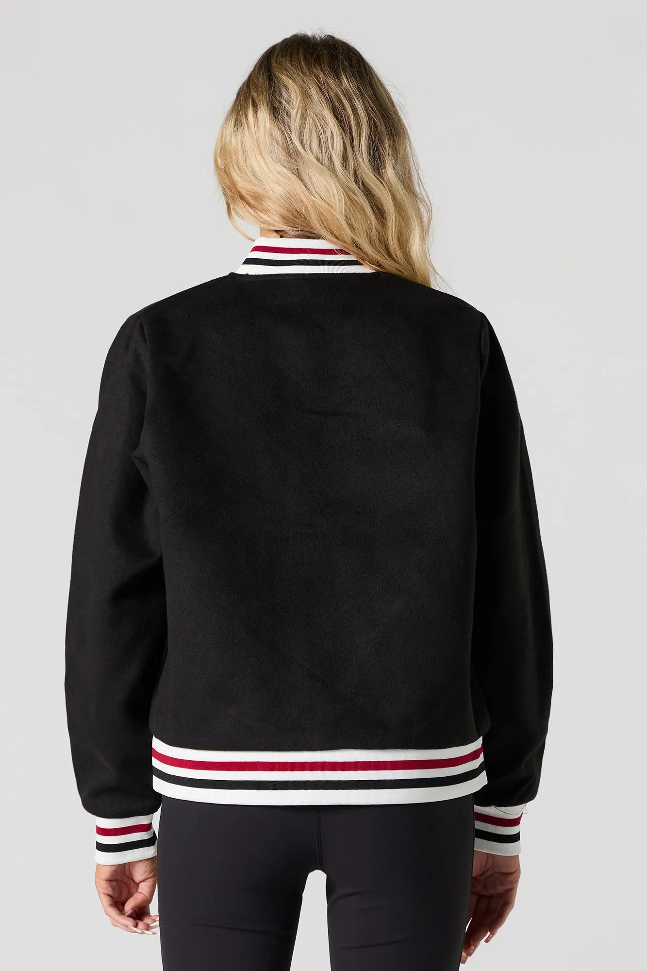 City Embroidered Bomber Jacket