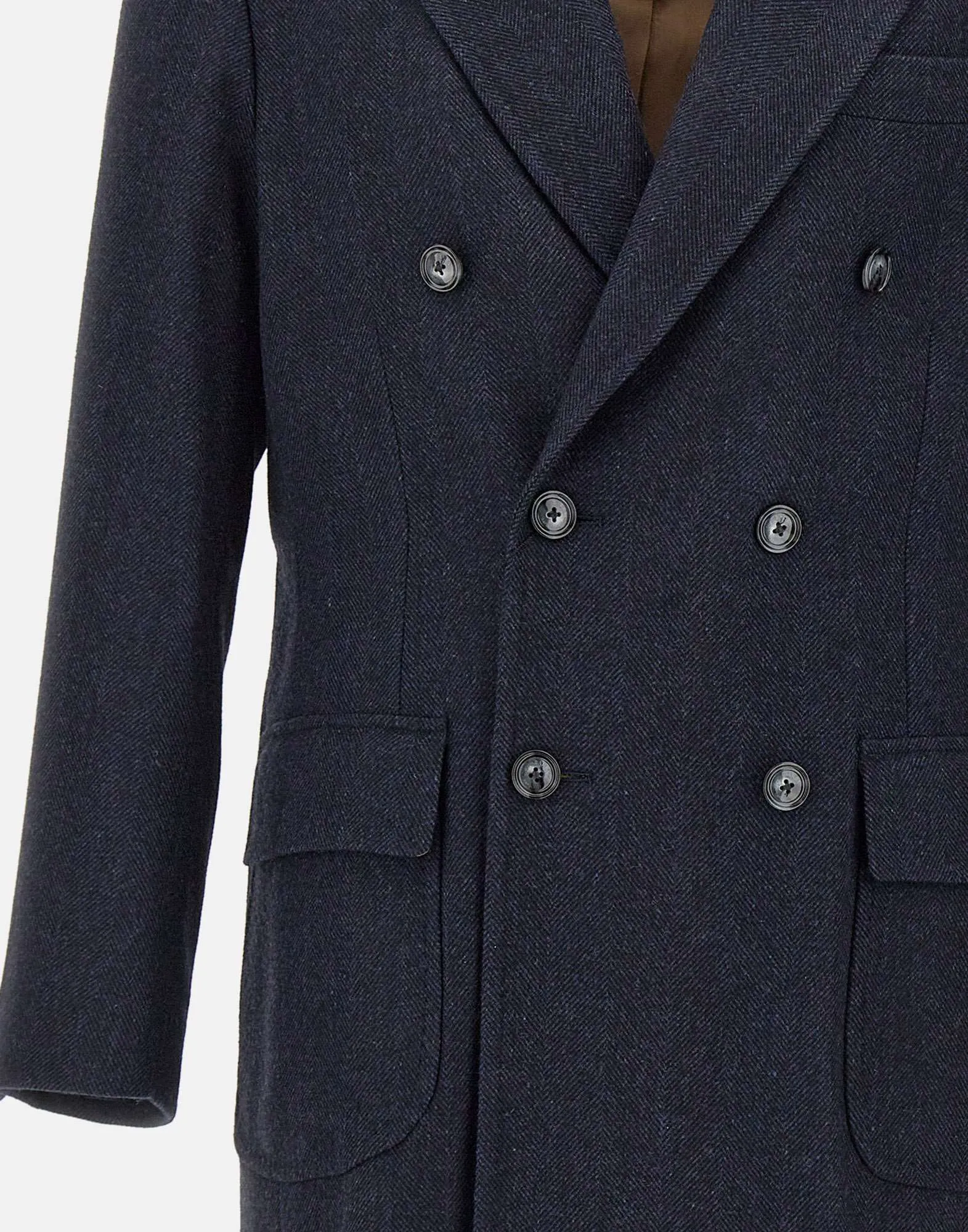 Clang Blue Wool Coat