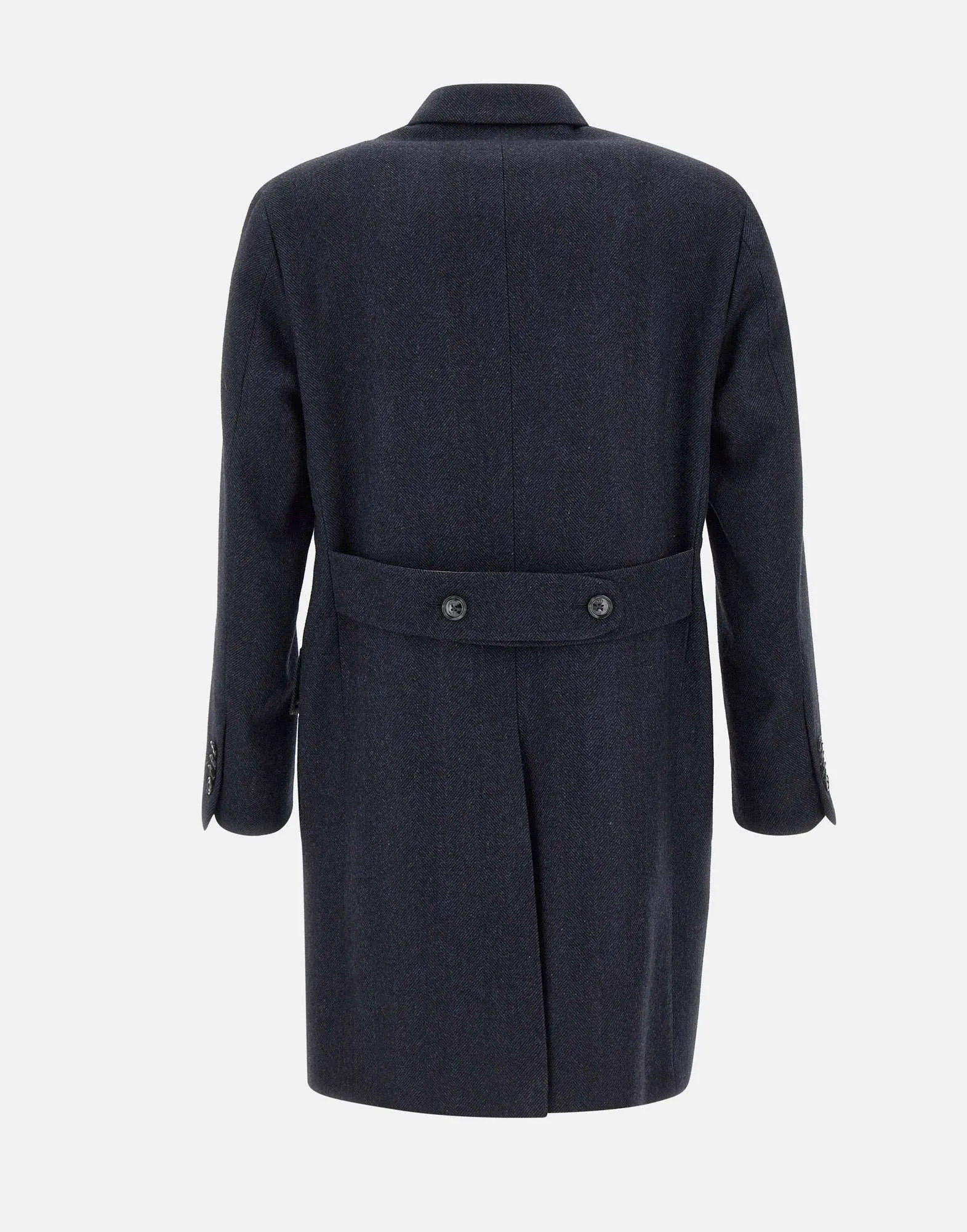 Clang Blue Wool Coat