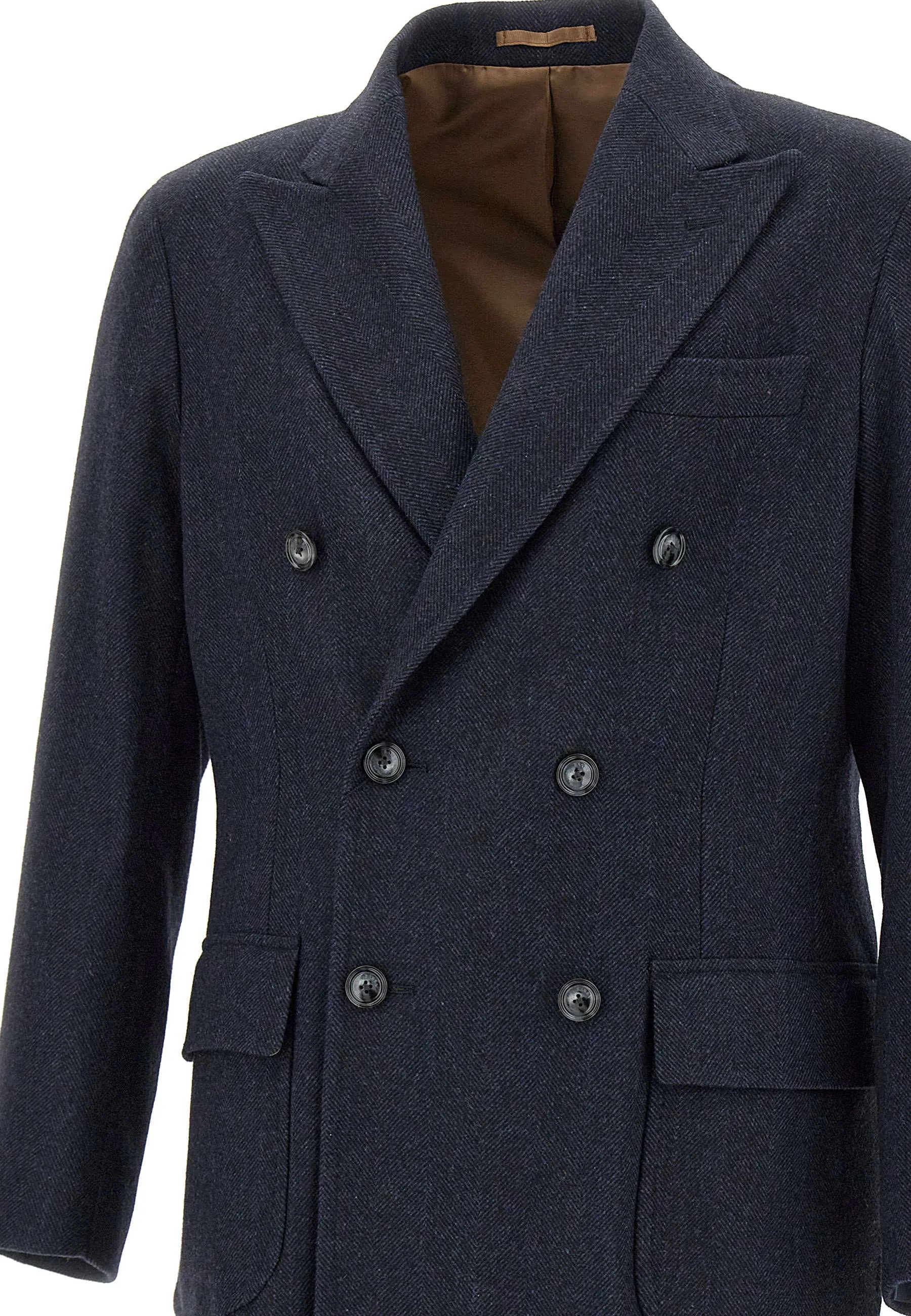 Clang Blue Wool Coat