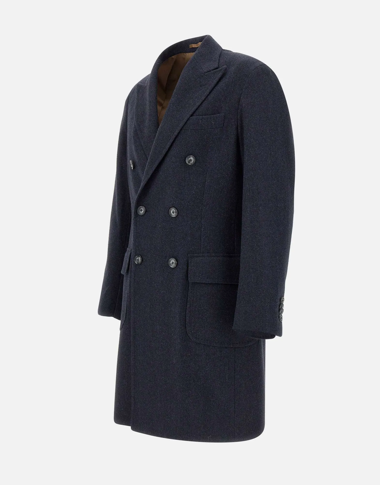 Clang Blue Wool Coat