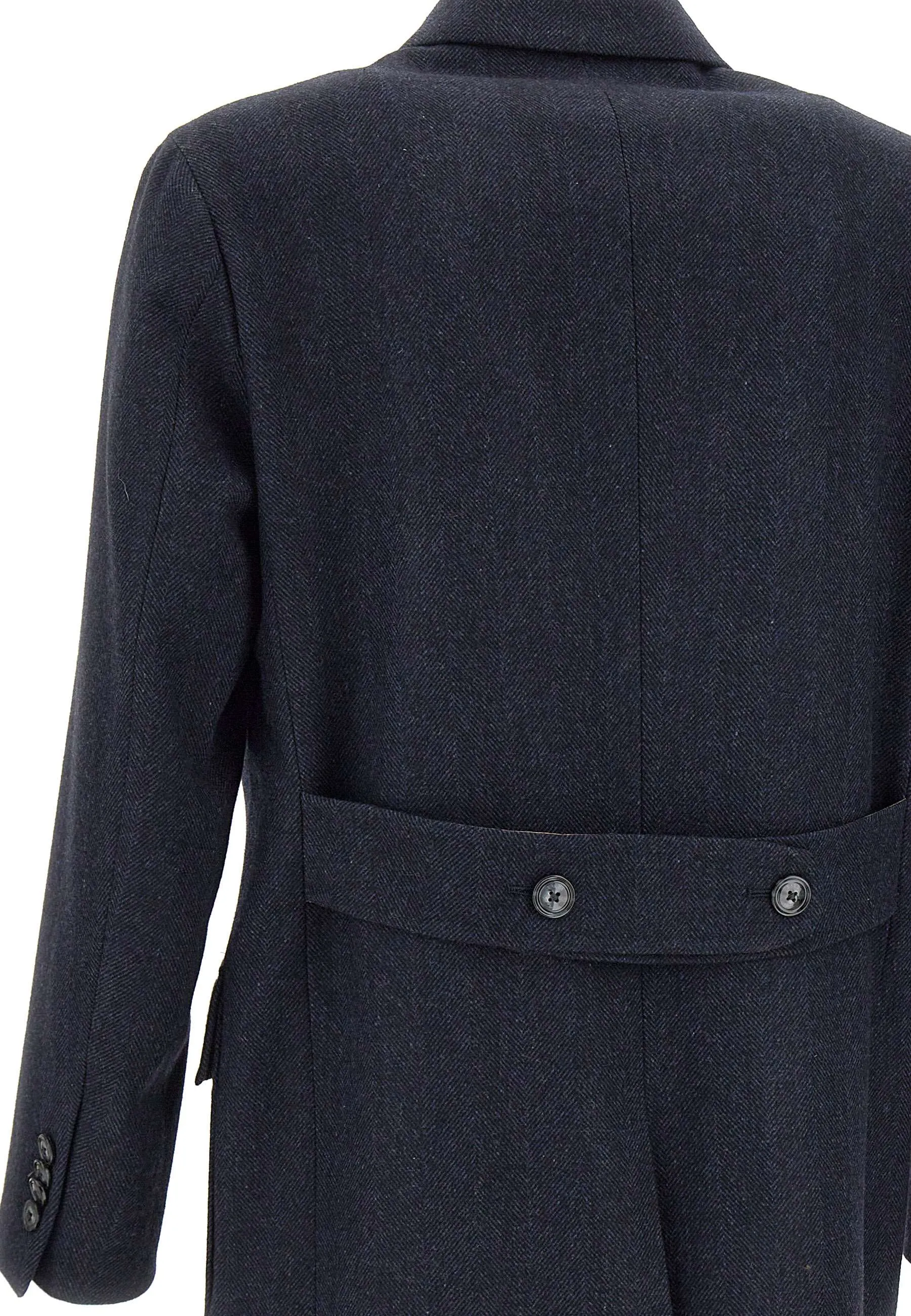 Clang Blue Wool Coat