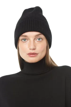 Clarissa Beanie in Noir