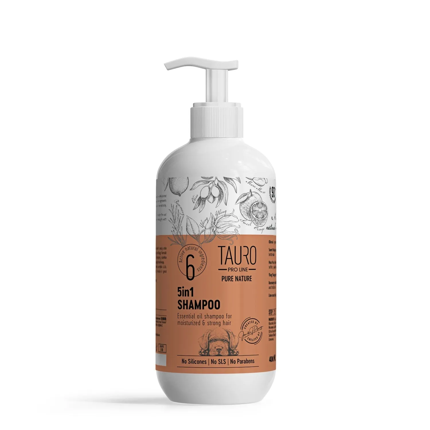 CLEARANCE Tauro Pro Line Pure Nature 5in1 Moisturizing Dog & Cat Shampoo For Gentle Coat And Skin Care Deep Hydration With Essential Oils