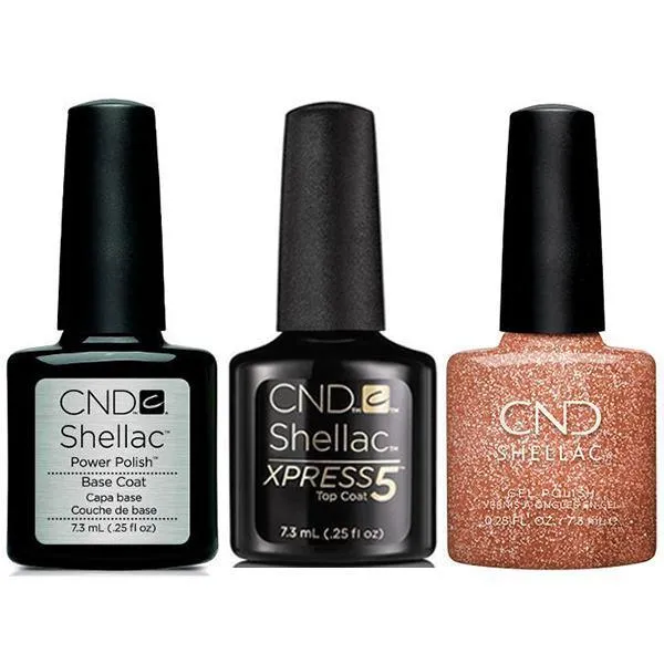 CND - Shellac Xpress5 Combo - Base, Top & Chandelier (0.25 oz)