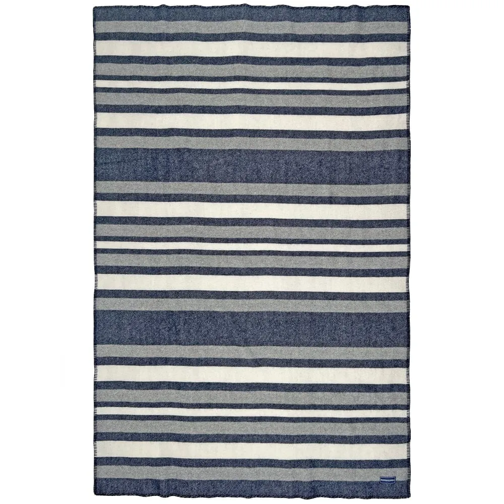 Coastal Cottage Stripe Wool Throw