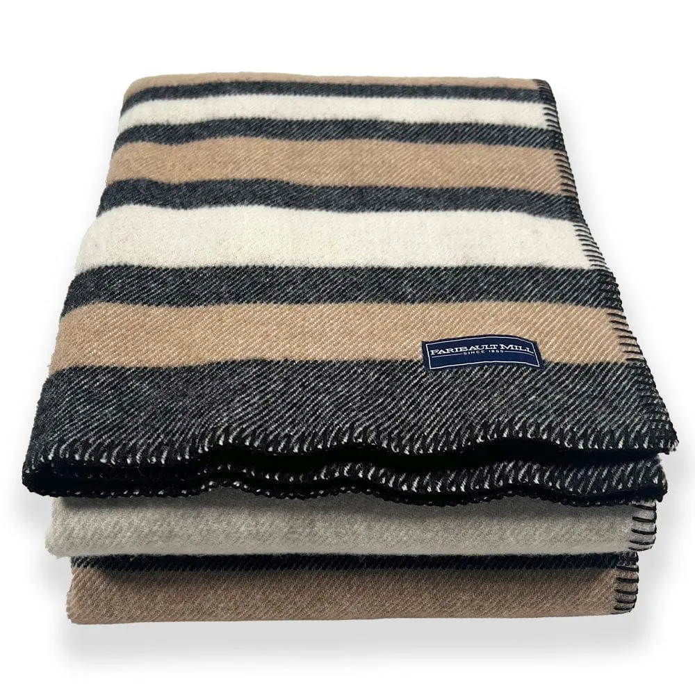 Coastal Cottage Stripe Wool Throw