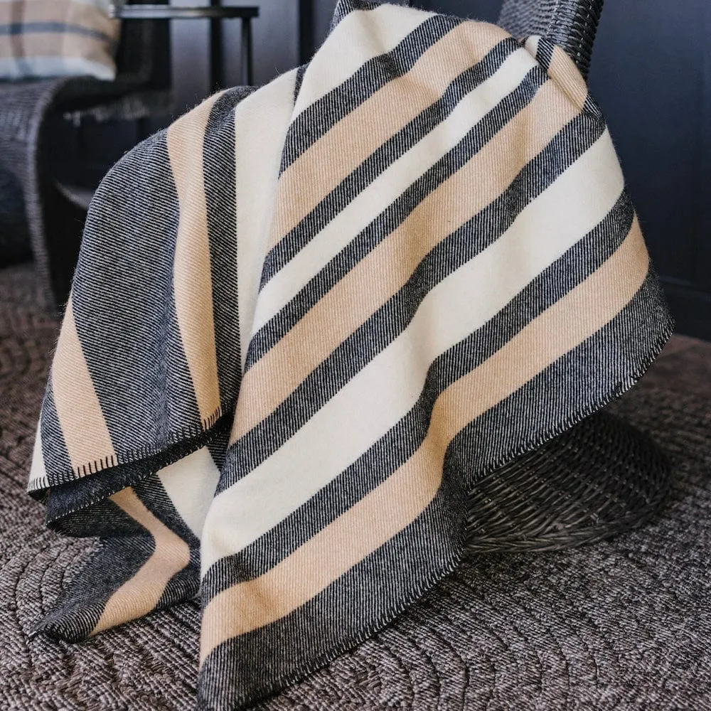 Coastal Cottage Stripe Wool Throw