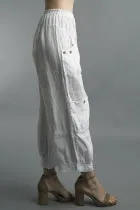 Coconut Button Linen Pants