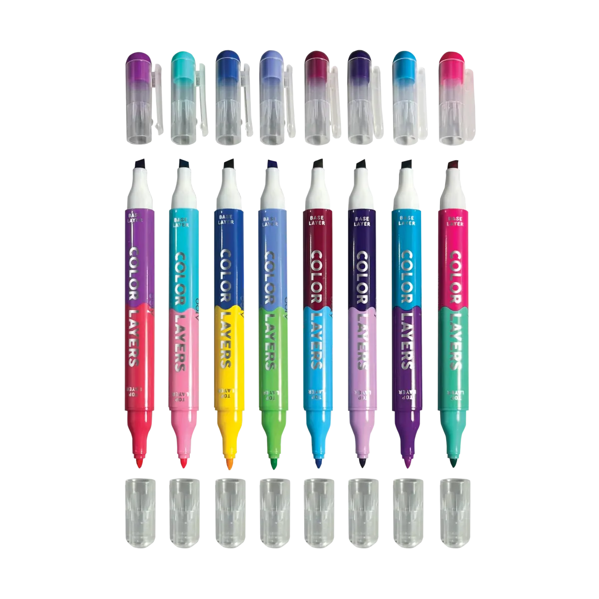 Color Layers Double Ended Layering Markers - Set of 8 | OOLY