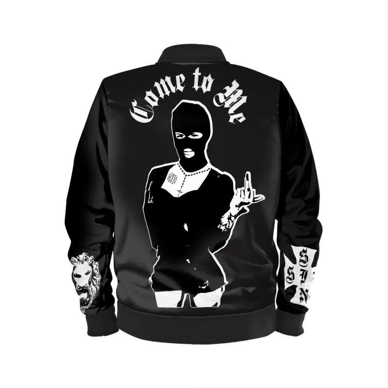 Come To Me Balaclava Girl Bomber Jacket