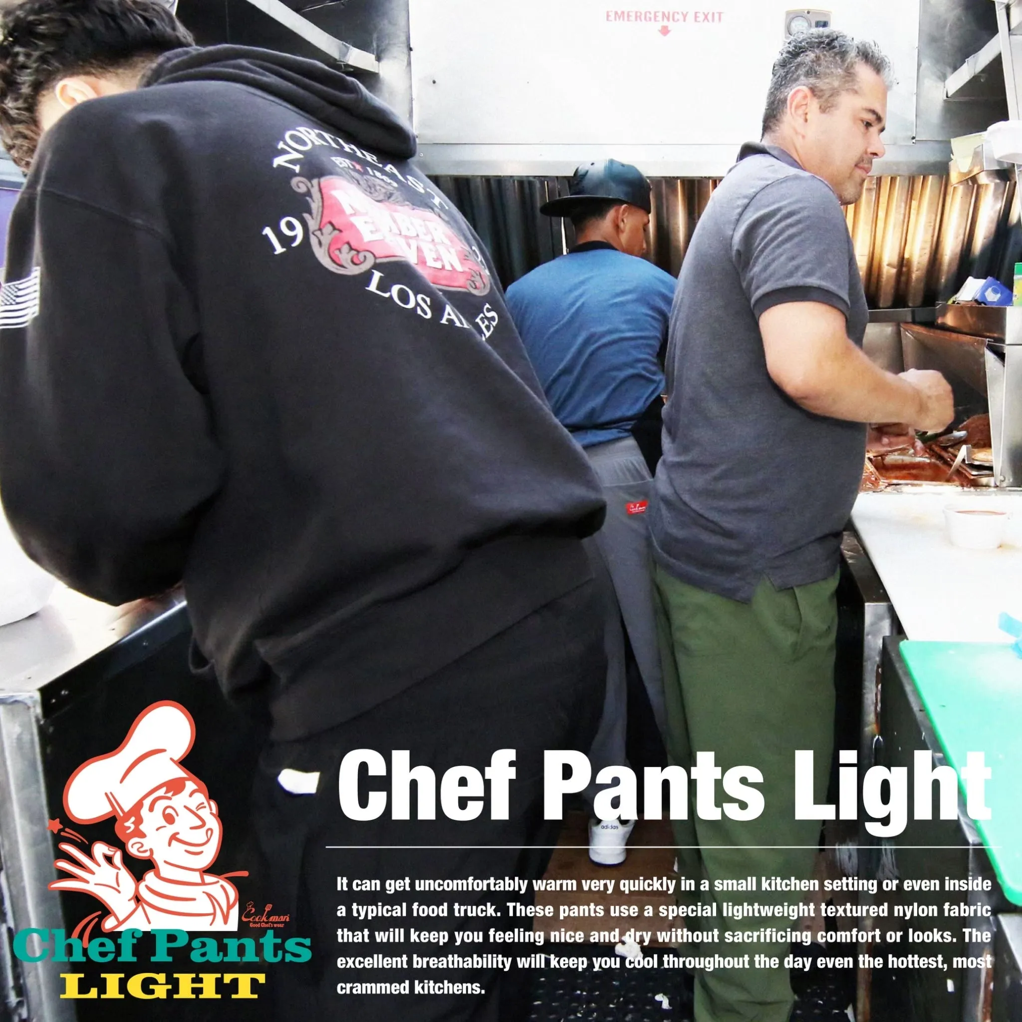 Cookman Chef Pants - "Light" : Black