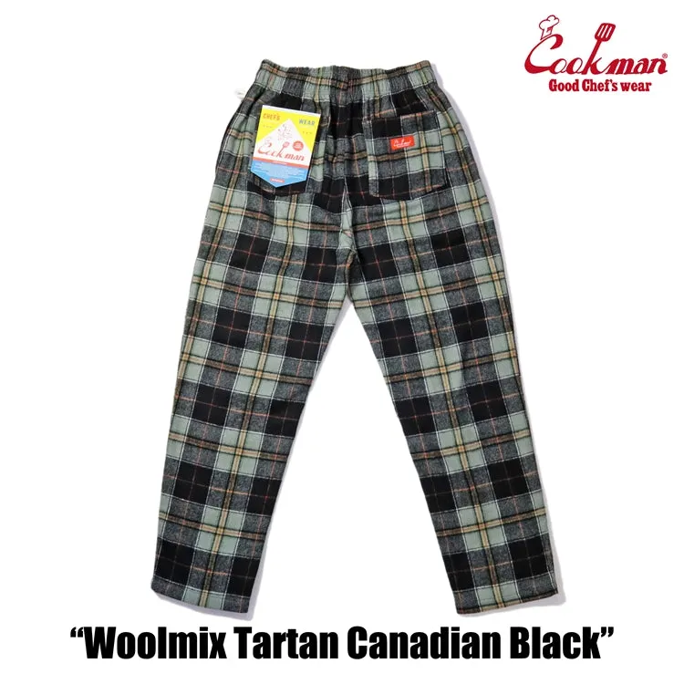 Cookman Chef Pants - Woolmix Tartan : Canadian Black