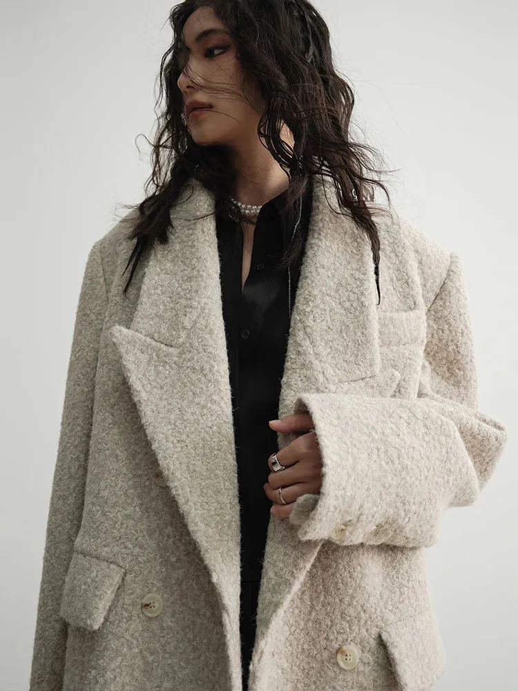 Crema Long Woolen Coat