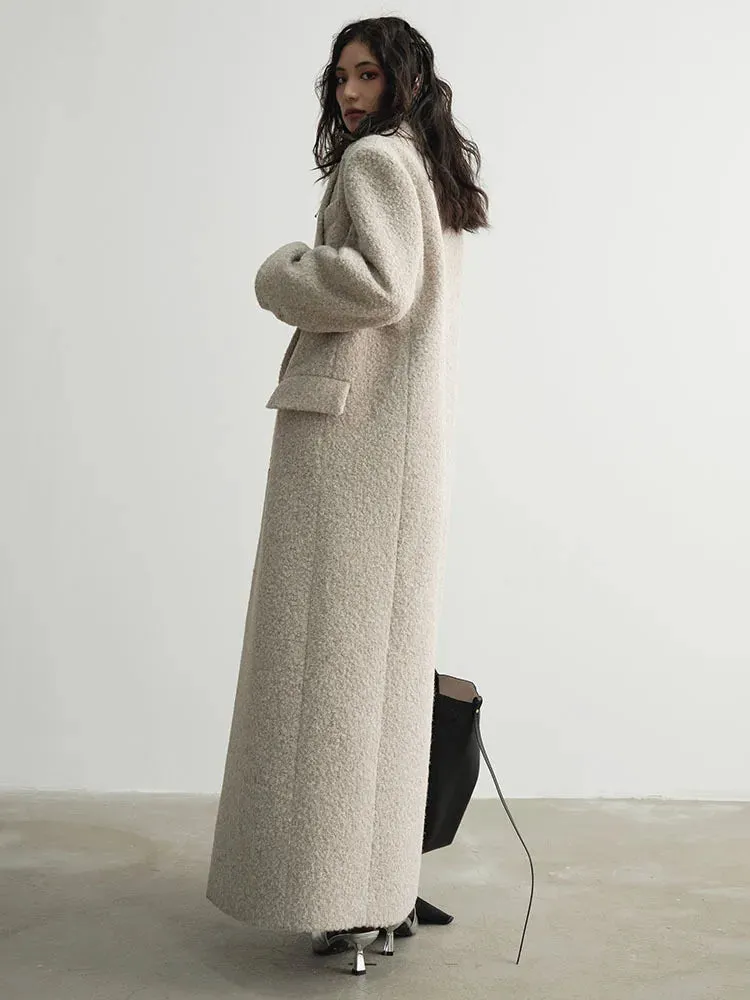 Crema Long Woolen Coat