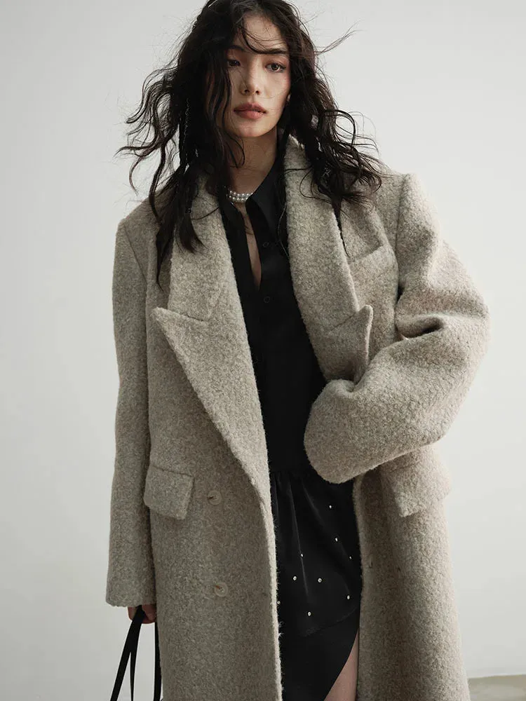 Crema Long Woolen Coat