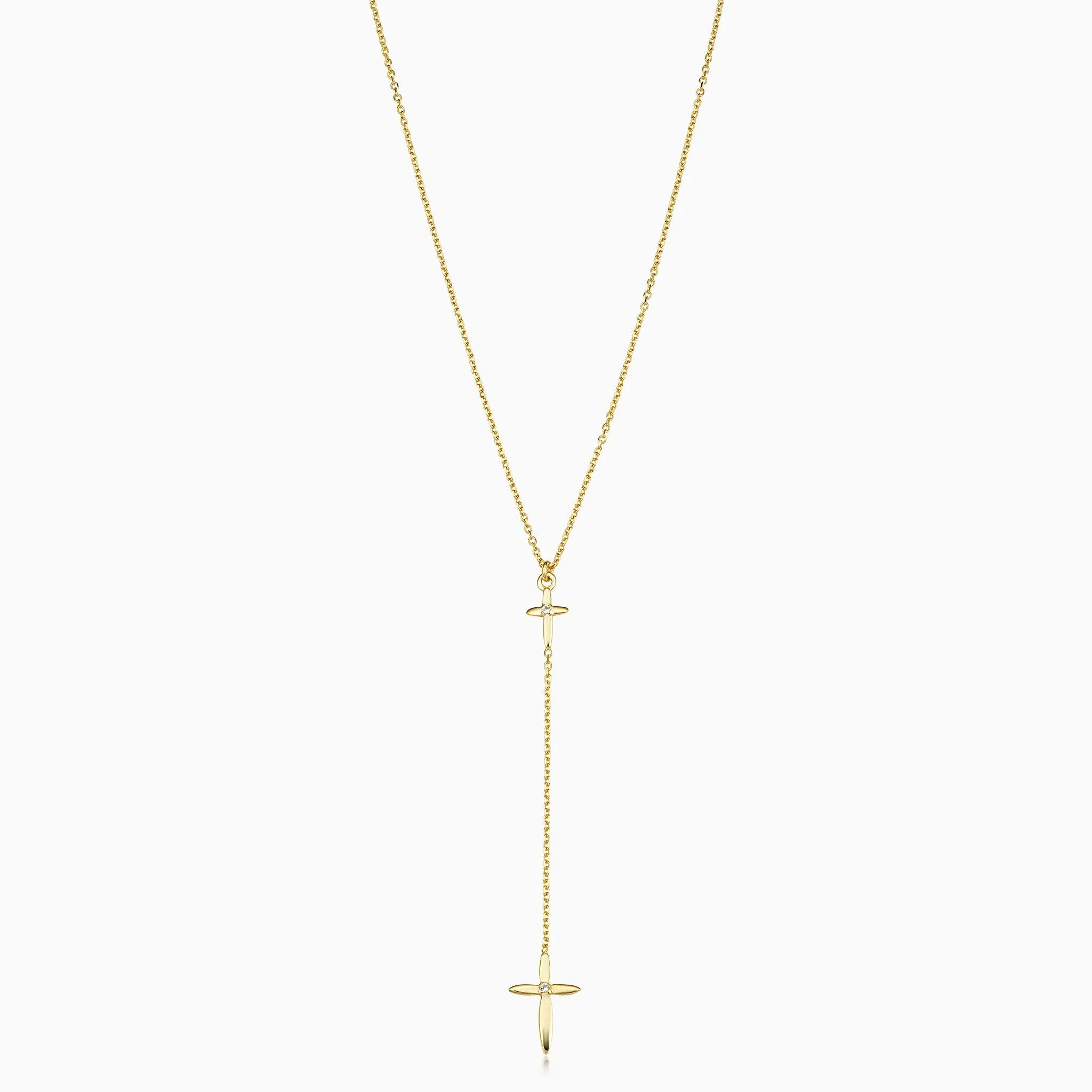 Cross My Heart Drop Necklace