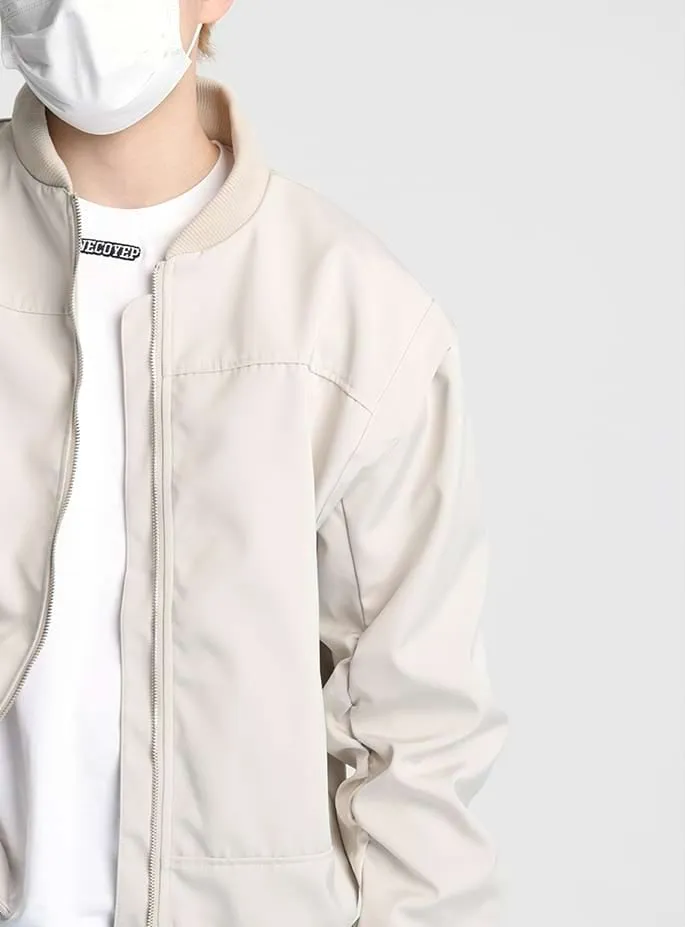 Cuff Sleeve Bomber Jacket