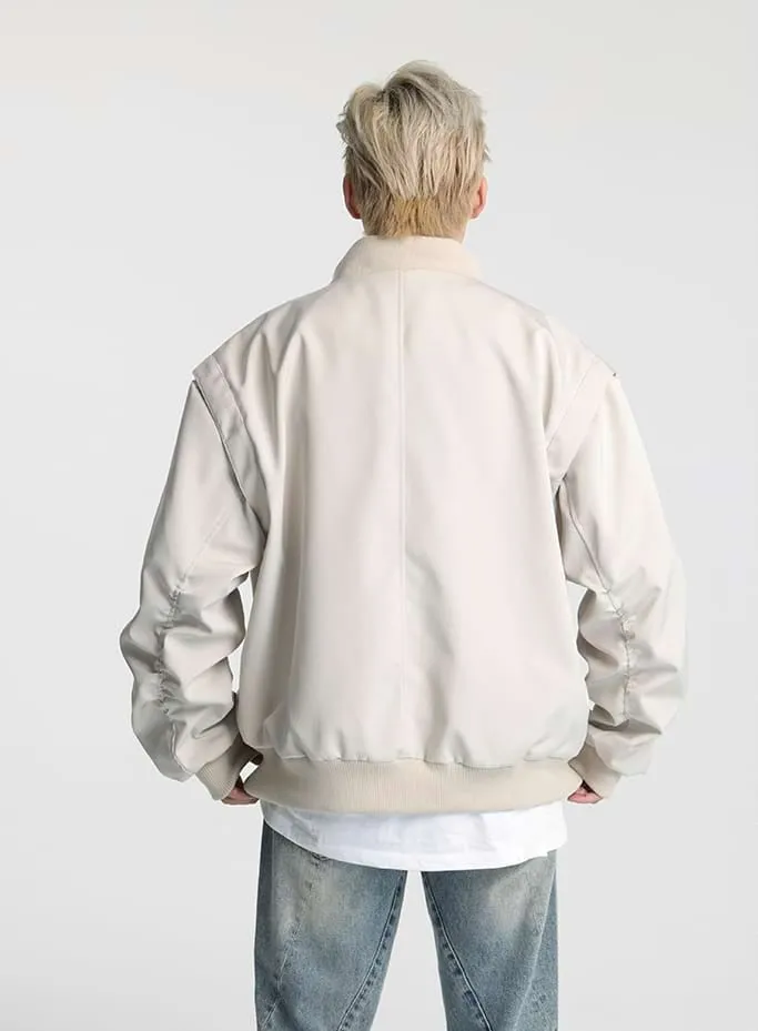 Cuff Sleeve Bomber Jacket