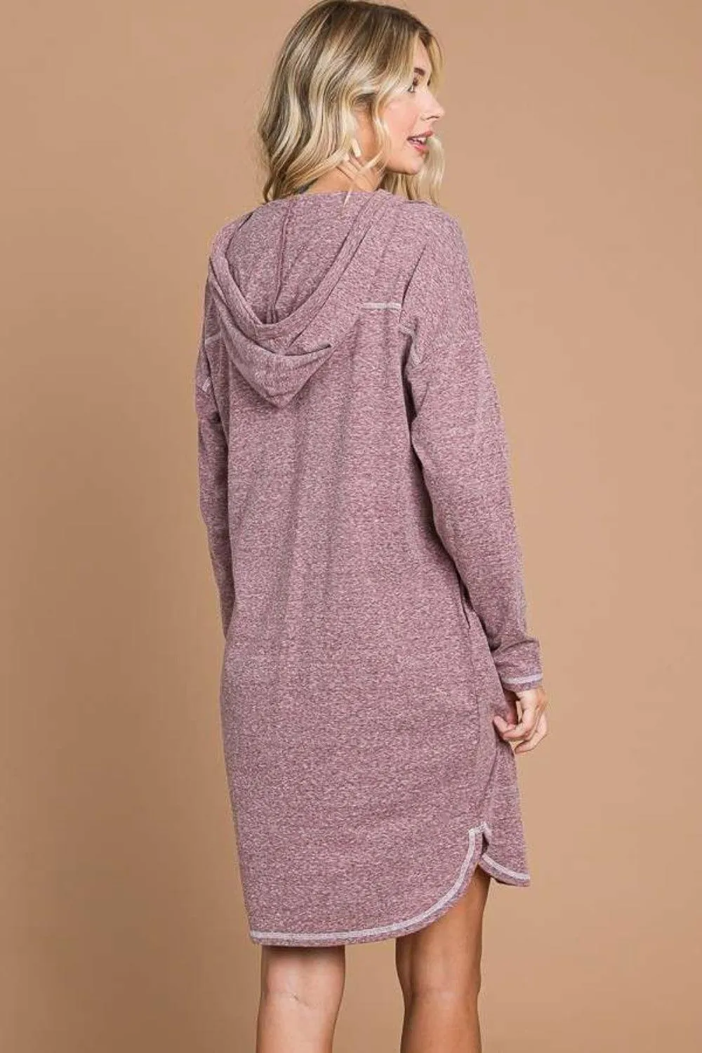 Culture Code Hooded Long Sleeve Sweater Dress