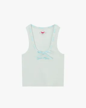 CUTIE BOW TANK TOP BLUE