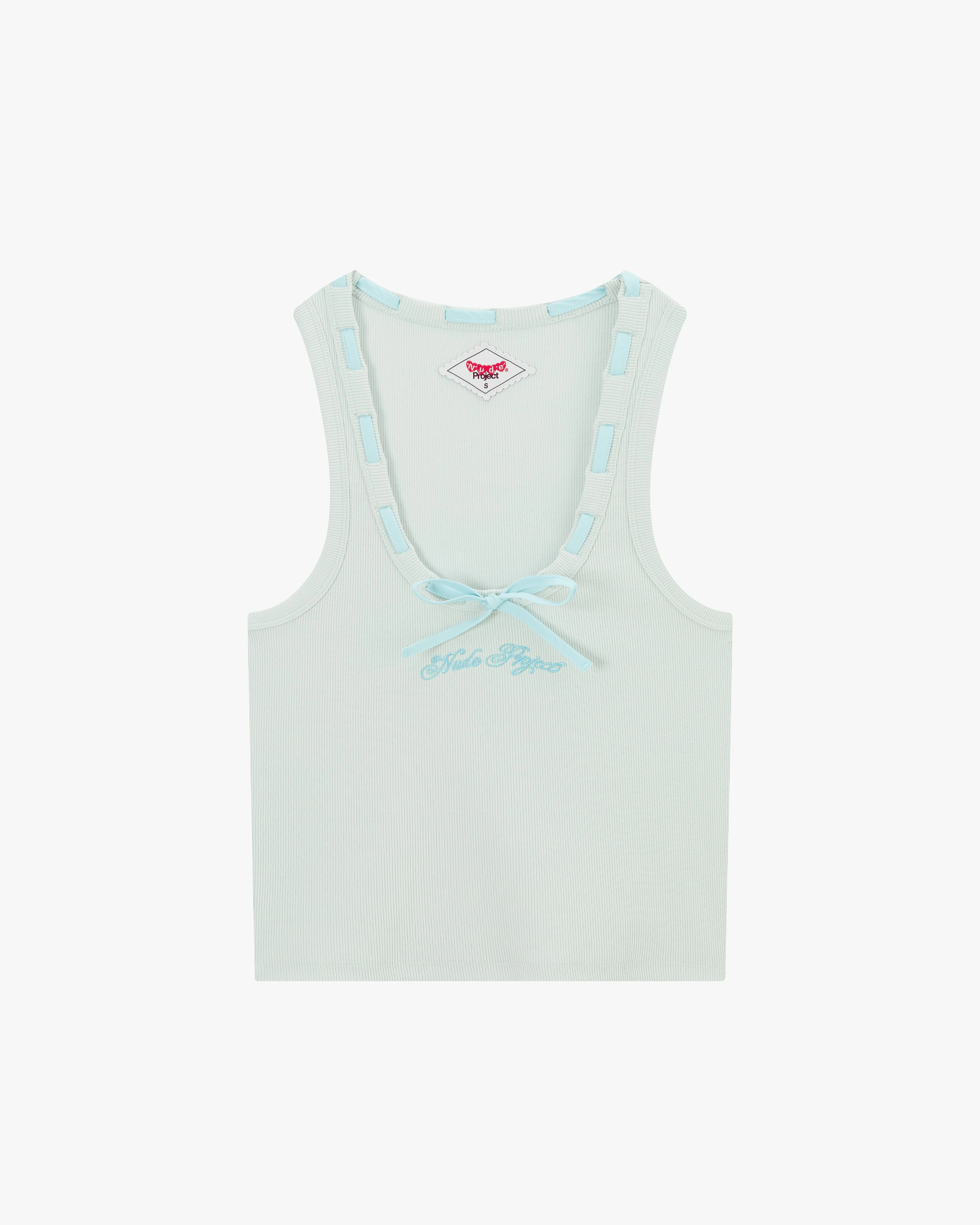 CUTIE BOW TANK TOP BLUE